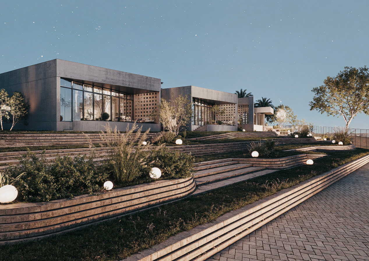 Architectural view from the Al Aarid Villa project