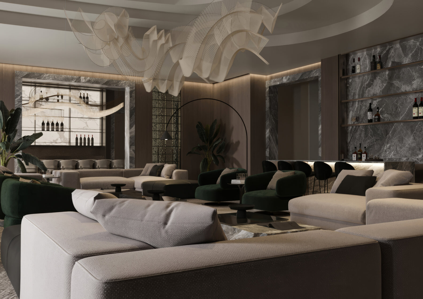 Interior view from the Al Ghadeer Palace project