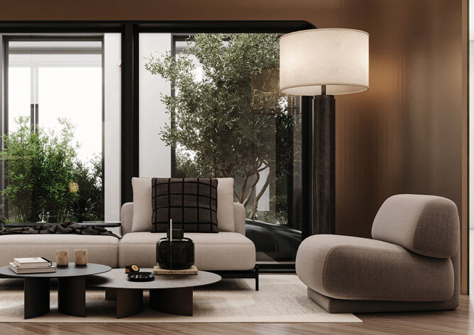 Architectural view from the Al Qassim Drive Thru project