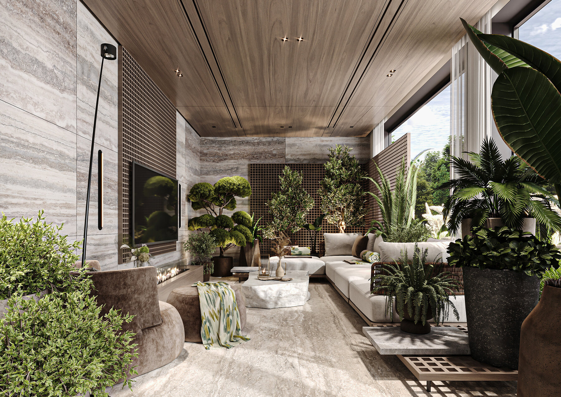 Architectural view from the Al Qurainah Farm project