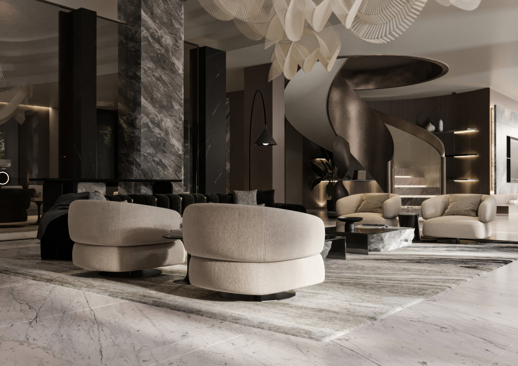 Interior view from the Al Rawdah Villa project