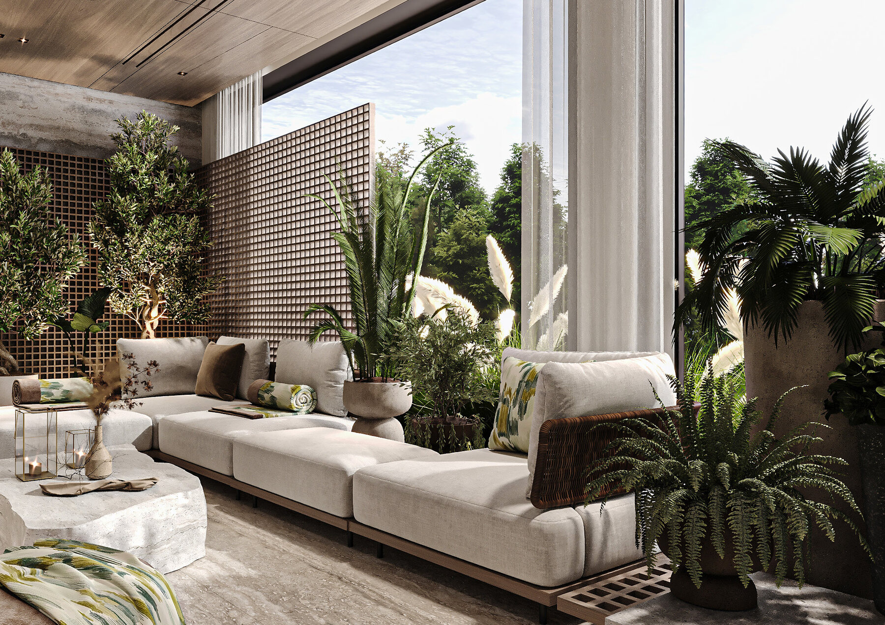Interior view from the Al Rawdah Villa project