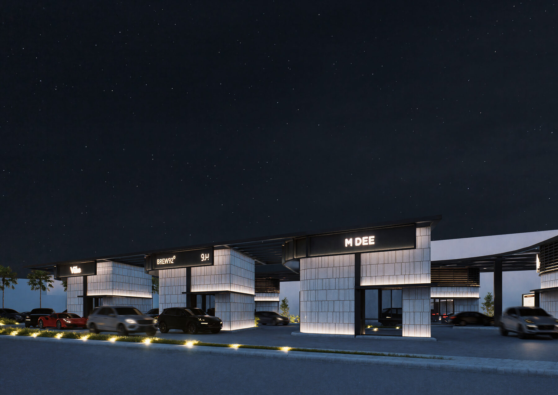 Architectural view from the Mixed-Use Complex project