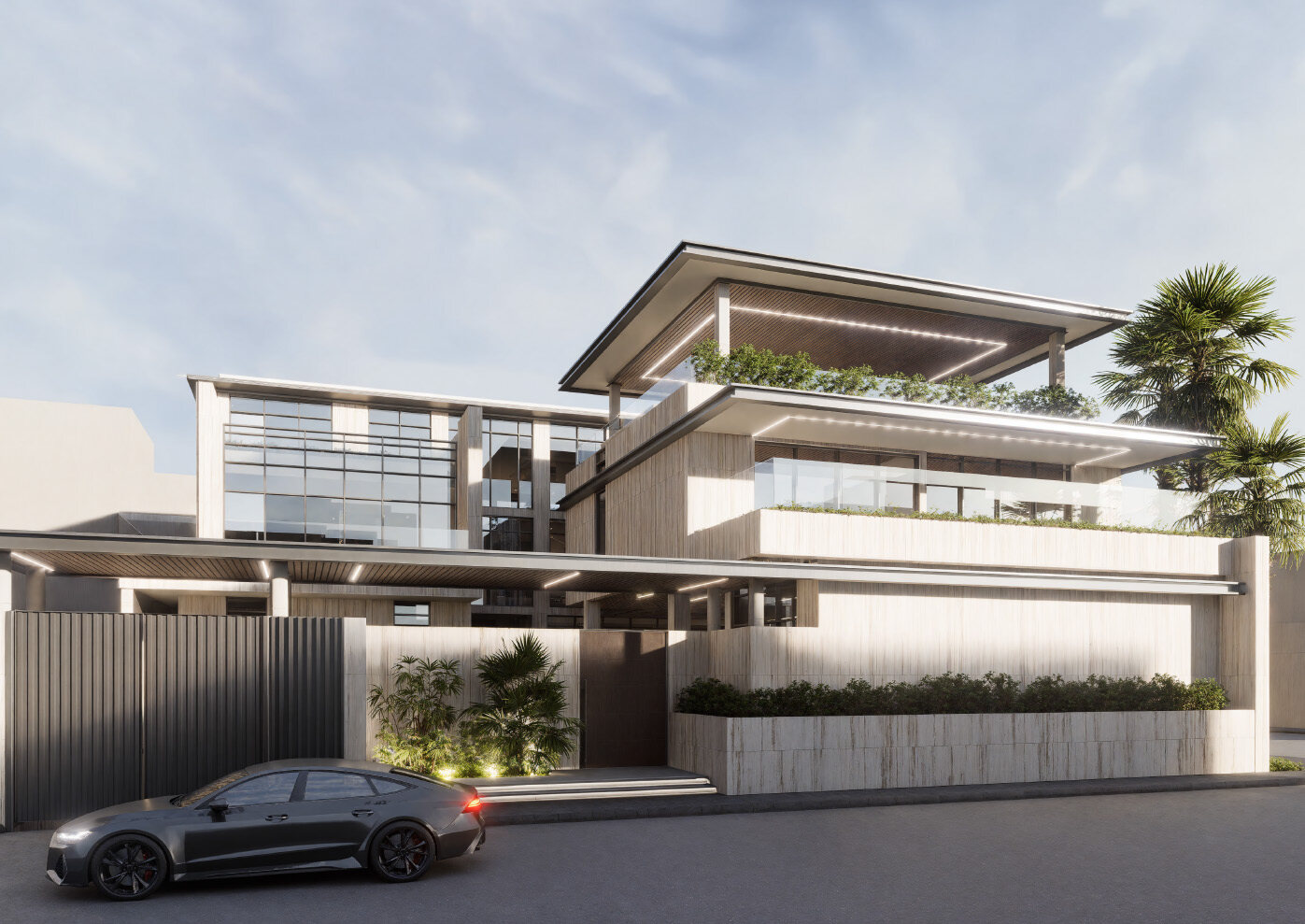 Architectural view from the Private Villa project